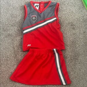 University of New Mexico Lobos kids cheerleading outfit